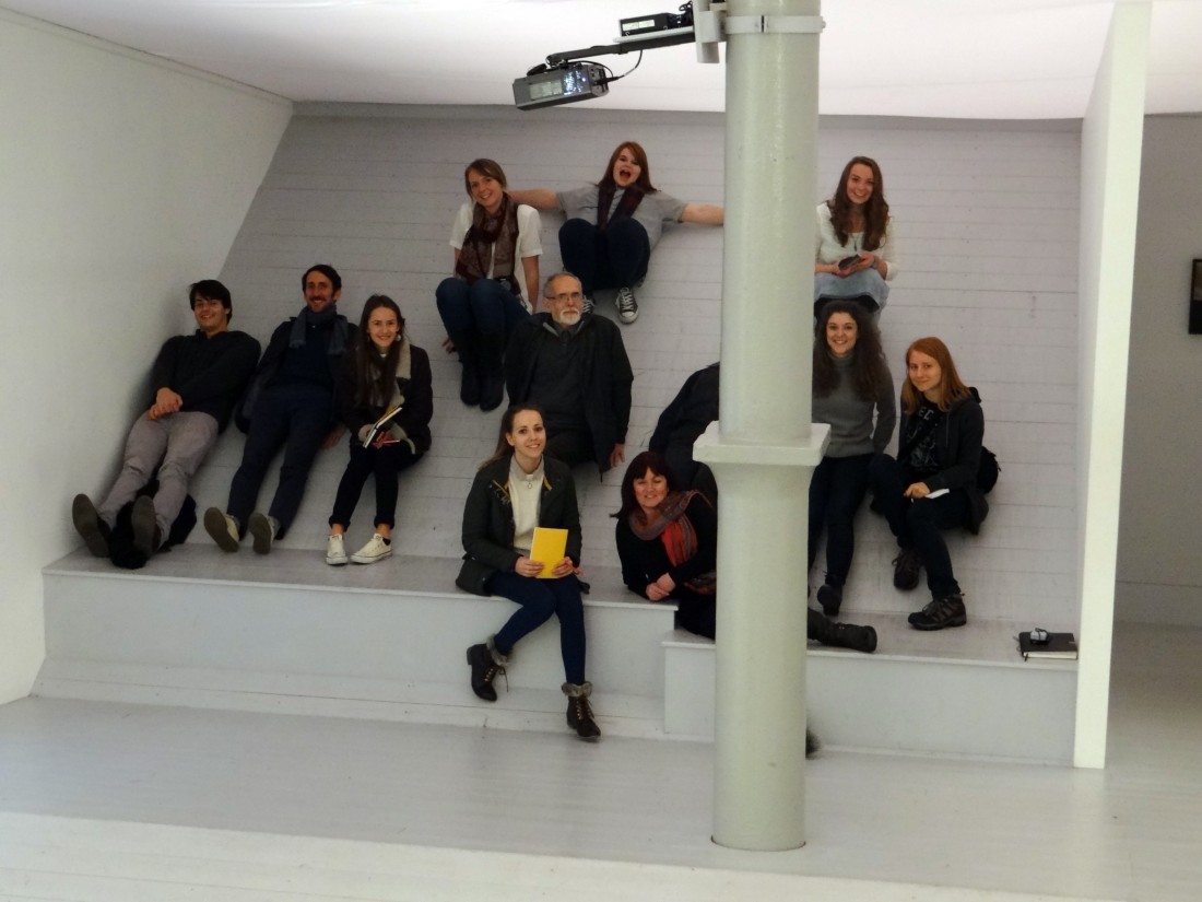 Photograph of Biennial trip attendees. Photograph by Hannah Boaden.