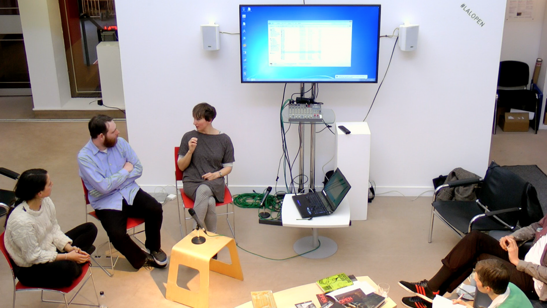Lunchtime Artist Talks 7 May - Screengrab Lunchtime Artist Talk with Laurence Payot, Andrew Gannon, Romany Dear