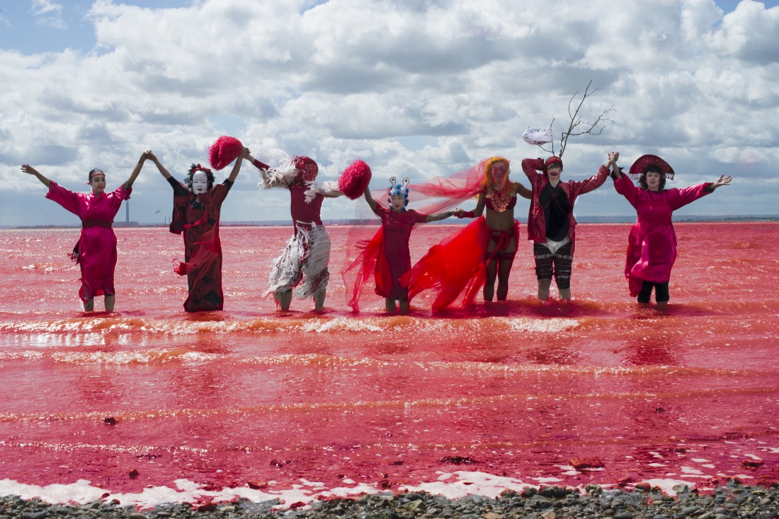 Dr Carnesky (Women Standing in Red Sea) Production Photograph from