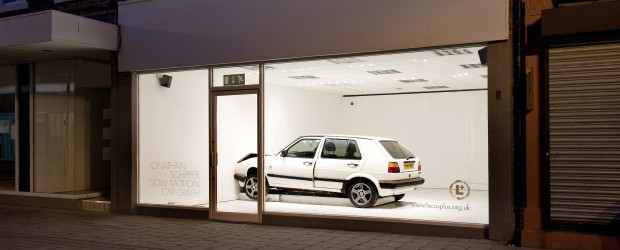 Jonathan Schipper, <em>Slow Motion Car Crash</em>, 2012. Photo: Colin Davison. Courtesy of AV Festival 12.